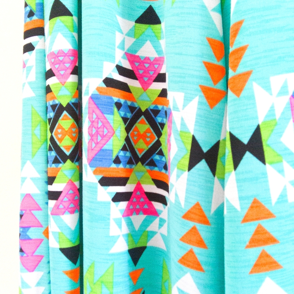 2B Together Wide Leg Pants Size S Multicolor Aztec Tribal Print Pull On Boho - Picture 5 of 11